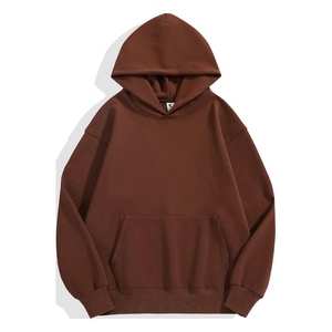Sweat à capuche en molleton 100% coton de haute qualité 500GSM, sweat à capuche uni lourd et doux pour l'hiver, pour hommes - Product Image 3