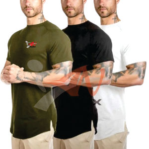 Logo imprimé personnalisé de haute qualité T-shirt tricoté formel pour hommes Impression numérique Matériau flexible respirant écologique pour - Product Image 1