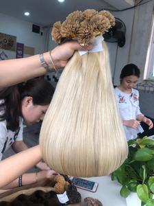 ผมต่อแบบหยักศกธรรมชาติแท้ติดหนังกำพร้าผมคนเวียดนามปลายแบน - Product Image 3