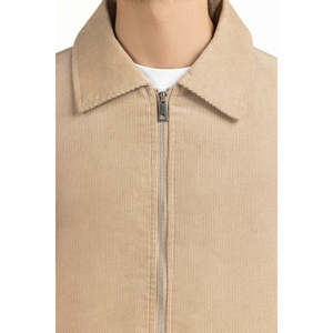 Chaquetas Casuales de Pana de Corte Regular MN-JKT-WS25-111 XS-XL con Cuello Alto y Cierre de Cremallera para Primavera y Otoño - Product Image 1