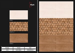 Carreaux de revêtement mural mat 300x600 Cuisine Salle de bain Mur Carreaux de porcelaine en céramique - Product Image 3