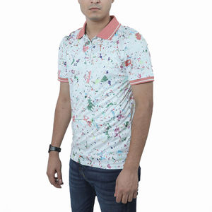 Polos de sublimación de manga corta con cuello vuelto para hombre, polos de poliéster de buena calidad que absorben la humedad, polos de sublimación para hombre - Product Image 4