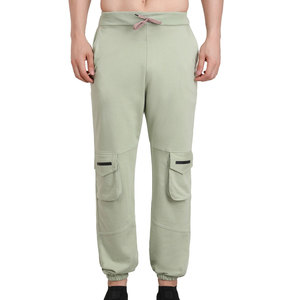 Pantalons pour hommes 100% coton avec poches, pantalons de jogging, pantalons de survêtement personnalisés, pantalons cargo en molleton pour hommes - Product Image 1