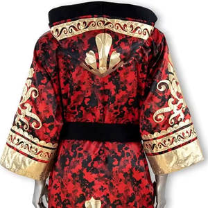 Customized Logo Printed New Arrival Classic Look Boxing Robe High Quality Boxing <b>Equipment</b> Long Wrestling Robe - Product Image 4