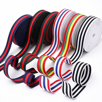 Ruban décoratif tissé en jacquard rayé de couleur personnalisée pour vêtements, sacs, chaussures, chapeaux, accessoires pour cheveux, textile de maison