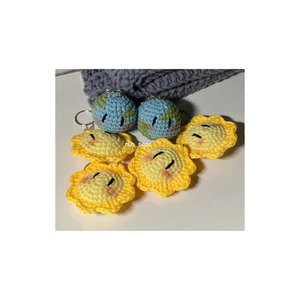 Vietnam meilleur prix amigurumi soleil et terre-taille et forme personnalisées soleil et terre vente bas prix tissé à la main crochet porte-clés - Product Image 6