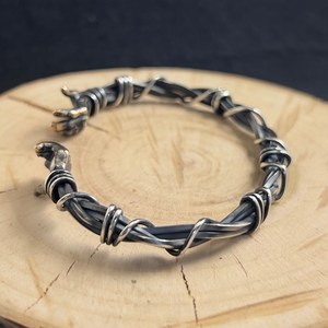 Hand Shaped Unisex Adjustable Silver Cuff Bracelet High Quality <b>Braided</b> Hug Hands Bangle Handmade Gif Fashion <b>Accessory</b> - Product Image 5
