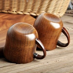 100% tasse en bois naturel pour bière et barware et dessus de table avec poignée tasse à bière tasse à café à boire à la main - Product Image 1