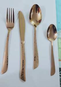 Ensemble de couverts en acier inoxydable vaisselle classique finie en or couverts élégants parfaits pour la table à manger, le banquet, l'hôtel - Product Image 6