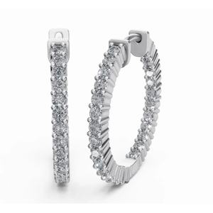 Aros de Diamantes Circulares de Radiance, Oro de 9 KT, 14 KT, 18 KT, Corte Redondo, Joyería Cultivada en Laboratorio, Proveedor Mayorista OEM B2B - Product Image 4