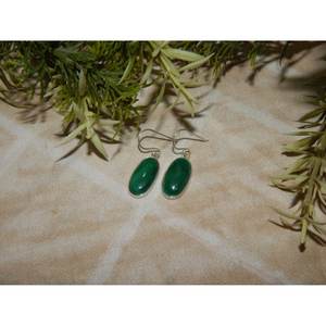 Boucles d'oreilles en pierres précieuses malachite faites à la main en argent sterling cadeau de mariage pour les femmes Style mignon - Product Image 2