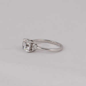 Anillo de Boda de Lujo en Oro Blanco Sólido de 18 Quilates, Corte Princesa, Diamante Cultivado en Laboratorio, Engaste Pavé, Clásico, Certificado IGI, 1.5-1.9 - Product Image 3