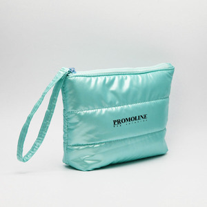 Borsa Cosmetica Imbottita Lucida Rosa Argento, Astuccio Trapuntato Portatile per Viaggio, Organizer per Toilette di Grande Capacità, <span class=keywords><strong>Beauty</strong></span> <span class=keywords><strong>Case</strong></span> - Product Image 3