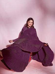 ชุดส่าหรีผ้าส่าหรีดีไซน์สวยสง่าสำหรับส่าหรีผ้าพรีเมียมแนวชนเผ่าสุดชิค - Product Image 3