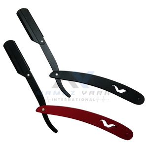 Nouveau design rasoir de barbier professionnel en acier inoxydable poignée pliante coupe droite gorge rasage rasoir hommes manuel Portable rasoir - Product Image 1