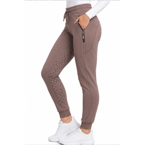 Women Equestrian Riding Breeches Full <b>Seat</b> Silicone Breathable Four-Way <b>Stretch</b> Knitted Jogger Pants High Waist Horseback Riding - Product Image 2