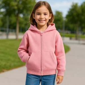 เสื้อมีฮู้ดผ้าฟลีซสำหรับเด็กผู้ชายเด็กผู้หญิงเสื้อมีฮู้ดปักซิปรูดสำหรับฤดูใบไม้ร่วง2025ออกแบบได้ตามต้องการ - Product Image 3