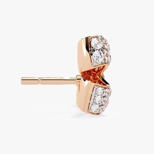 Women's Hoop <b>Earrings</b> in 10k Yellow, Rose, White Gold Moissanite Round Cut Diamond Trendy Jewelry IGI Certified Silver Plated - Product Image 4