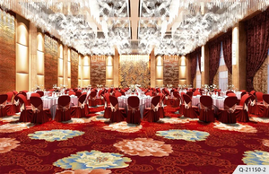 Haute qualité personnalisé ignifuge rouge mariage salle de bal salle de banquet 4m de large hôtel cinéma mur à mur Akminster tapis - Product Image 6