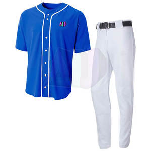 Conjunto de Uniforme de Béisbol para Adultos en Ropa Deportiva, Jersey y Pantalones con el Mejor Diseño, Hecho 100% de Poliéster Ligero, Transpirable y de Secado Rápido - Product Image 1