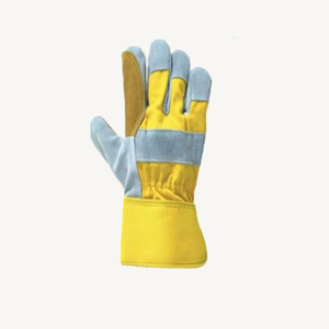 Guantes de cuero divididos de doble palma de calidad superior Anti-Corte antideslizante construcción reforzada soldadura de goma protección de brazo de mano - Product Image 1