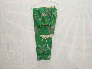 Pijama de algodón orgánico 100% con estampado de animales y cuello en V para mujer, informal, de lujo, de longitud completa, transpirable, de talla grande, suave, Sexy, para todas las estaciones - Product Image 2