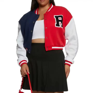 Veste de baseball pour femmes Veste universitaire pour femmes à manches longues Veste Letterman pour femmes en laine et polyester brodés de qualité supérieure - Product Image 4