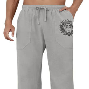 Pantalon de haute qualité 100% coton pour hommes conception personnalisée avec services OEM dernier style décontracté taille moyenne avant plat - Product Image 6