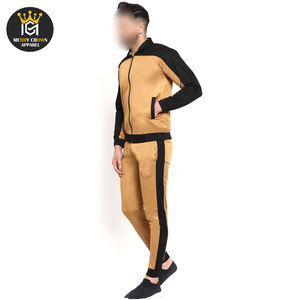 Avec Capuche OEM Services Léger Meilleure Vente Fitness Jogging Fermeture Éclair Style Personnalisé Couleur Moutarde Hommes Survêtement - Product Image 2