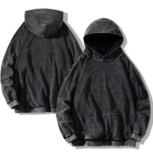 High Quality Men's Casual Acid Wash Pullover Hoodie <b>Top</b> Selling Winter <b>Thermal</b> <b>Tops</b> Solid Pattern 100% Cotton Wholesale Price - Product Image 1