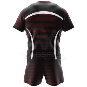 ชุดยูนิฟอร์มรักบี้คุณภาพสูง น้ำหนักเบา ระบายอากาศได้ดี ผลิตจากโพลีเอสเตอร์ 100% ขายดีอันดับต้นๆ สำหรับทีม  ขายส่ง - Product Image 3