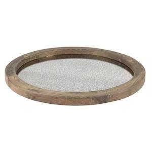 Bandeja redonda de madera para servir de nuevo aspecto, plato de comida de último diseño, bandeja elegante para servir en el hogar, cocina, uso en hoteles y restaurantes - Product Image 1