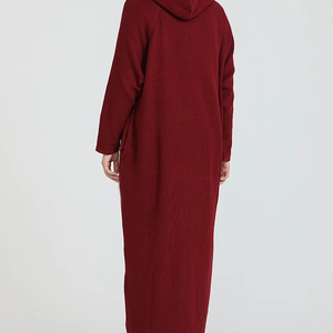 เสื้อฮู้ดคอเต่าแขนยาวมีซิปสำหรับผู้หญิงเสื้อลำลองฤดูหนาวแบบถักเรียบง่ายดีไซน์ใหม่ล่าสุดโลโก้ที่กำหนดเอง - Product Image 3