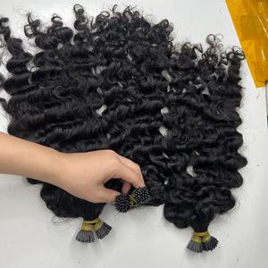 Extensiones de Cabello Camboyano Virgen 100% CDYHAIRVN, Cabello Birmano Crudo Rizado con Punta I, Envío Rápido, Estilos de Ondas Profundas Sueltas y Ondas Naturales - Product Image 3