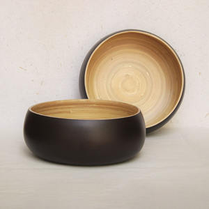 Bol en fibre de bambou filé compostable bols à fruits enroulés décoratifs meilleure vaisselle pour salle à manger - Product Image 1