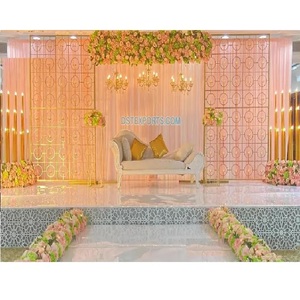 ผนังโลหะประดับเทียนสวยที่สุดสำหรับตกแต่งเวทีงานแต่งงาน ผนังโลหะประดับเทียนสำหรับเวทีงานแต่งงาน งานเลี้ยงต้อนรับสุดหรู สหรัฐอเมริกา - Product Image 1