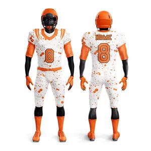 Uniformes de football américain personnalisés Meilleure qualité unique Uniforme de football américain pour hommes Tenue d'équipe Kit en polyester - Product Image 1
