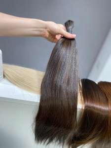 Holesale ne Head ululk Uman Air xtension OP extensiones de cabello ussian Cuticle ligligted ntntact Air For Alon - Product Image 4