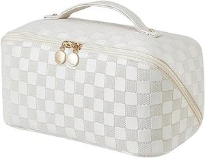 Neceser de cuero de primera calidad organizador de maquillaje de alta calidad, neceser portátil, elegante neceser de viaje para belleza - Product Image 5