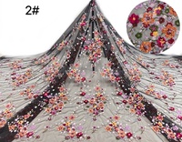Nouveau Tulle de Mariée 2026 Broderie 3D Française Tissu à Paillettes Colorées Perles de Luxe Dentelle Tulle Robe de Mariée pour Fête