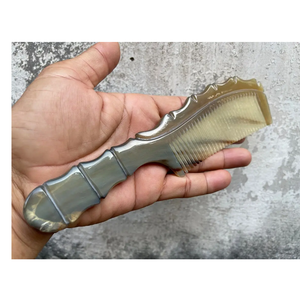 หวีแต่งผมทำมือหวีเขาวัวสีขาวหวีเขาวัวแต่งผมเครื่องมือออกแบบทรงกลม - Product Image 4