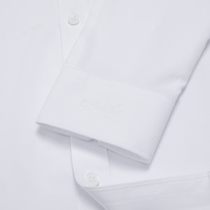 Aristino <b>Men's</b> <b>White</b> Anti-Wrinkle Breathable <b>Dress</b> <b>Shirt</b> Microfiber Workwear Style Summer ALS5000Z Wholesale - Product Image 4