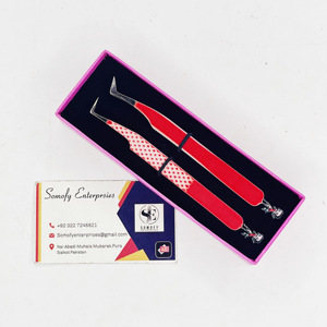 Wholesale Professional Betty Boo 90 Degree Eyelash Extension <b>Tweezers</b> Custom LOGO Sustainable Stainless Steel Curved <b>Tweezers</b> - Product Image 6