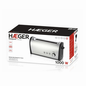 เครื่องปิ้งขนมปังแบบช่องยาว 1000W (เฮเกอร์ TO-100.009A) - Product Image 2