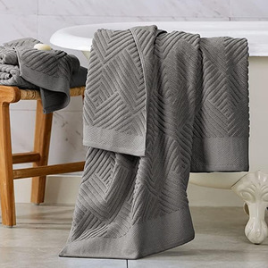 Ensemble de 6 serviettes de bain en coton de fibre de bambou de qualité supérieure pour la salle de bain, serviette en coton durable personnalisée pour la maison et l'hôtel - Product Image 3