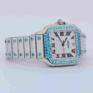 นาฬิกาฮิปฮอปสุดหรูขายดีที่สุด ผลิตตามสั่งด้วยเหล็กกล้าไร้สนิม ประดับเพชร VVS คุณภาพสูงจากห้องปฏิบัติการ หน้าปัดแสดงผลแบบอนาล็อก - Product Image 4