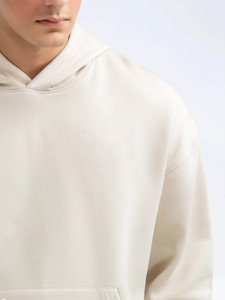 Sudadera con capucha de tela de poliéster mezclado de algodón de última calidad para hombres sudaderas con capucha relajadas de ajuste cómodo informal cálido para ropa de invierno - Product Image 5