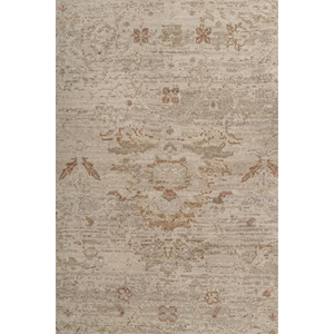 พรมขนสัตว์ถักมือขนาดใหญ่ลายเมดัลเลียนสีเบจและสีน้ำตาลสไตล์โบโฮสำหรับตกแต่งบ้าน ห้องนั่งเล่น และทางเดิน-AKWL-3138 - Product Image 3