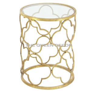 Mesa auxiliar redonda dorada de lujo moderna con textura de lava, sala de estar exclusiva para mesa auxiliar y auxiliar, muebles de hotel para el hogar - Product Image 5