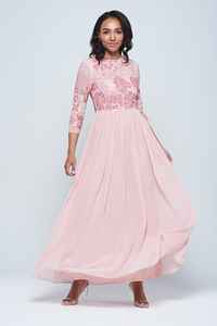 Vestido de Noche Largo Vintage para Mujer con Cuentas y Lentejuelas, Mangas Largas, Silueta en Línea A, para Fiestas y Banquetes - Product Image 3